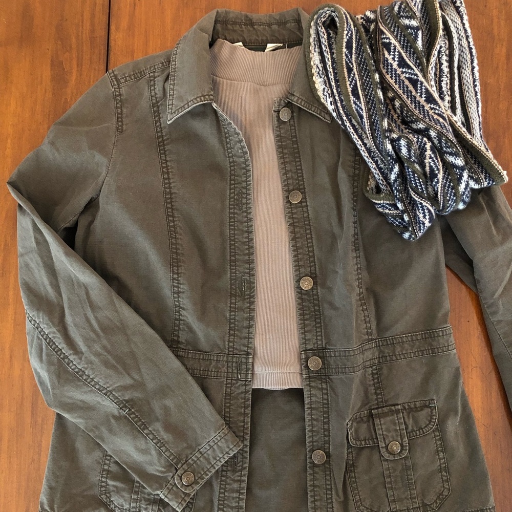 Eddie Bauer Green Canvas Jacket - Picture 4 of 4